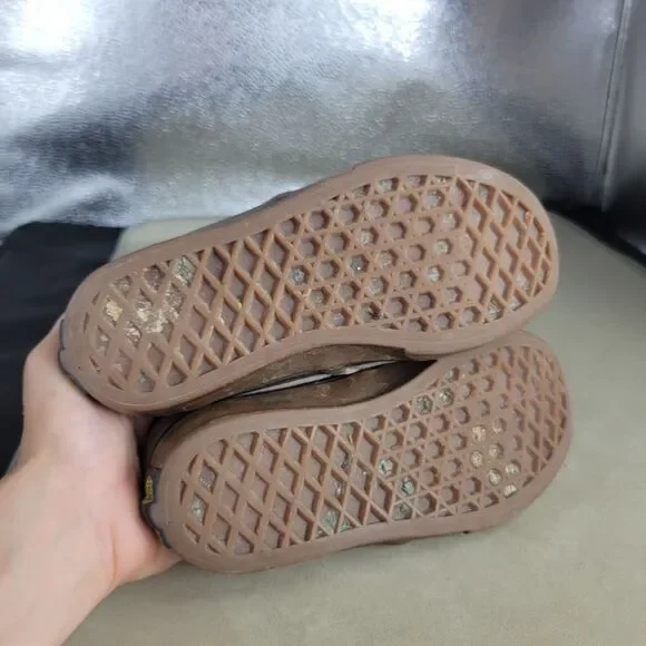 Vans Shoes Boys Size 11.5 Brown Lace Up Walking Low Top Man Made Comfort Sneaker - Picture 8 of 15